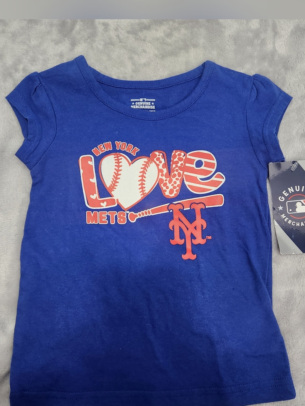 MLB Genuine Merchandise New York Mets 'Love' Toddler Tee, sizes 2T & 3T, NWT